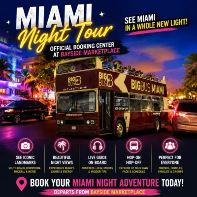 Miami Night Tour: Official Booking Center at Bayside Marketplace