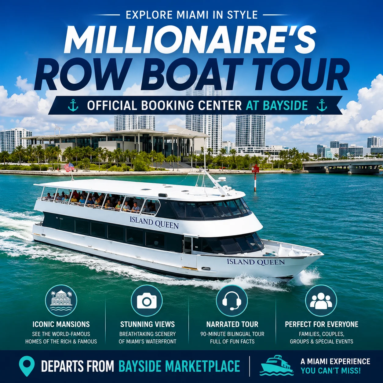 Millionaire’s Row Boat Tour: Official Booking Center at Bayside