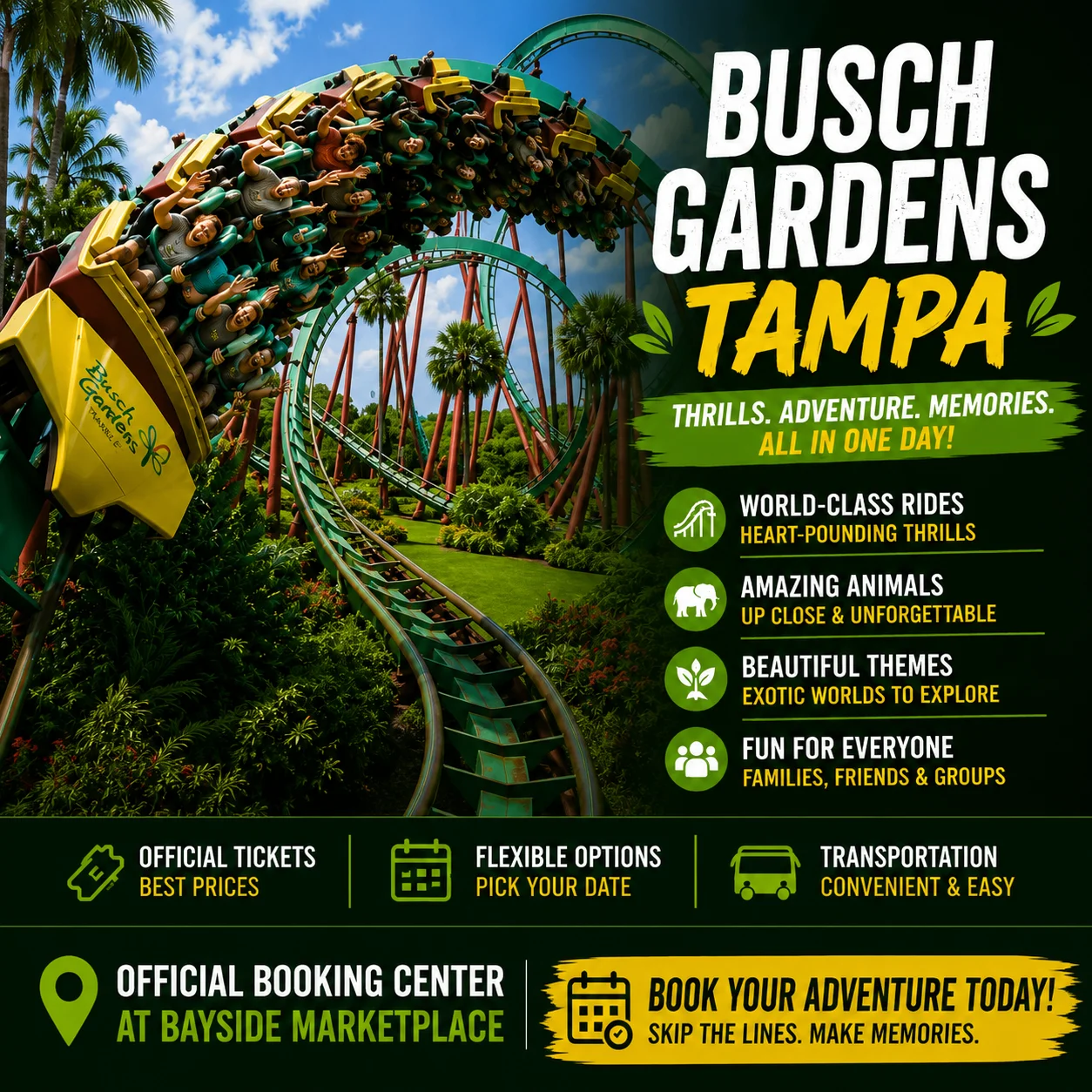 Busch Gardens Tampa: Official Booking Center at Bayside Marketplace