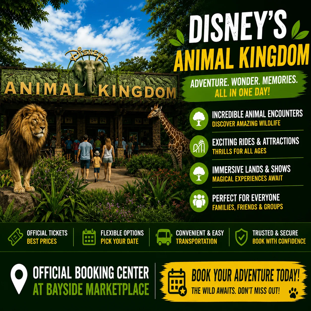 Disney’s Animal Kingdom: Official Booking Center at Bayside Marketplace
